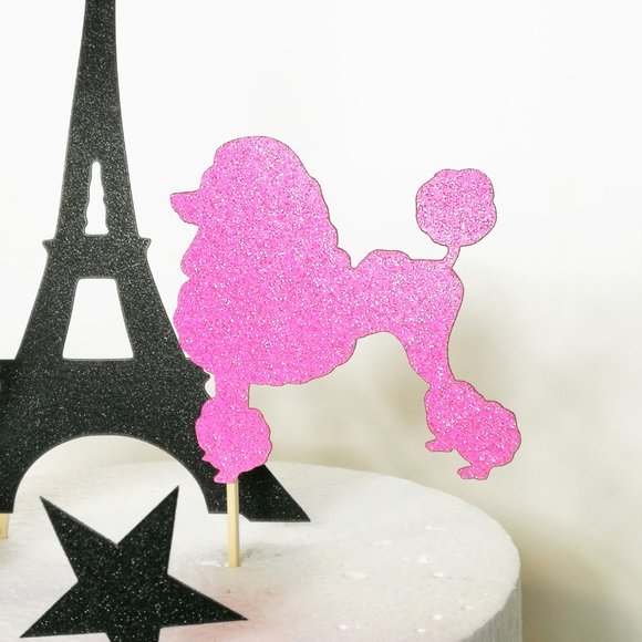 Set of 7 Paris Eiffel Tower Cake Topper - Picture 3 of 3